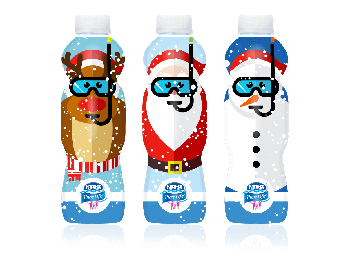 Christmas Water Labeling